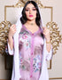 Dubai Jalabiya Floral Print Arabic Abaya for Women